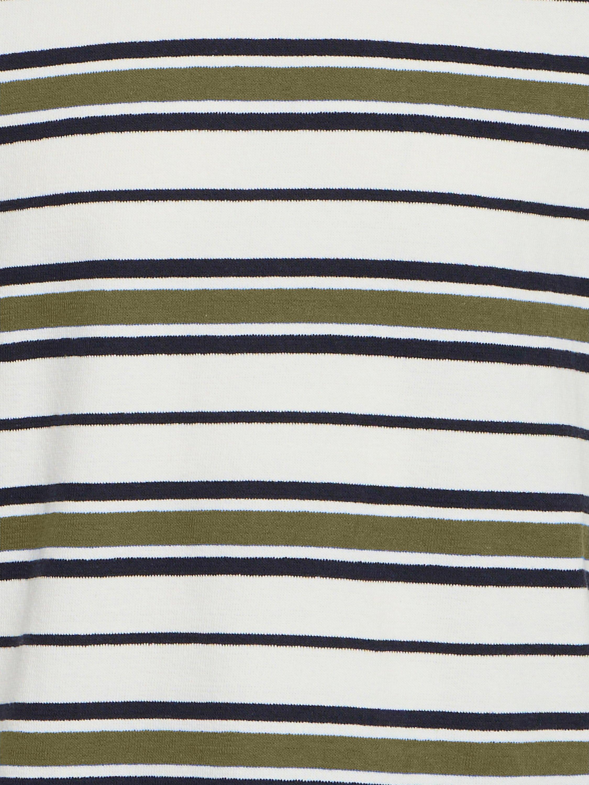 Product image 7 of 7, which shows Casual Friday Frankie Cotton Regular Fit Short Sleeve Stripe T-Shirt, Green/Multi, S