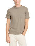 Casual Friday Jasper Cotton Regular Fit Short Sleeve T-Shirt, Mid Blue, Mid Brown