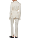 SISLEY Tie Belt Blazer, Beige