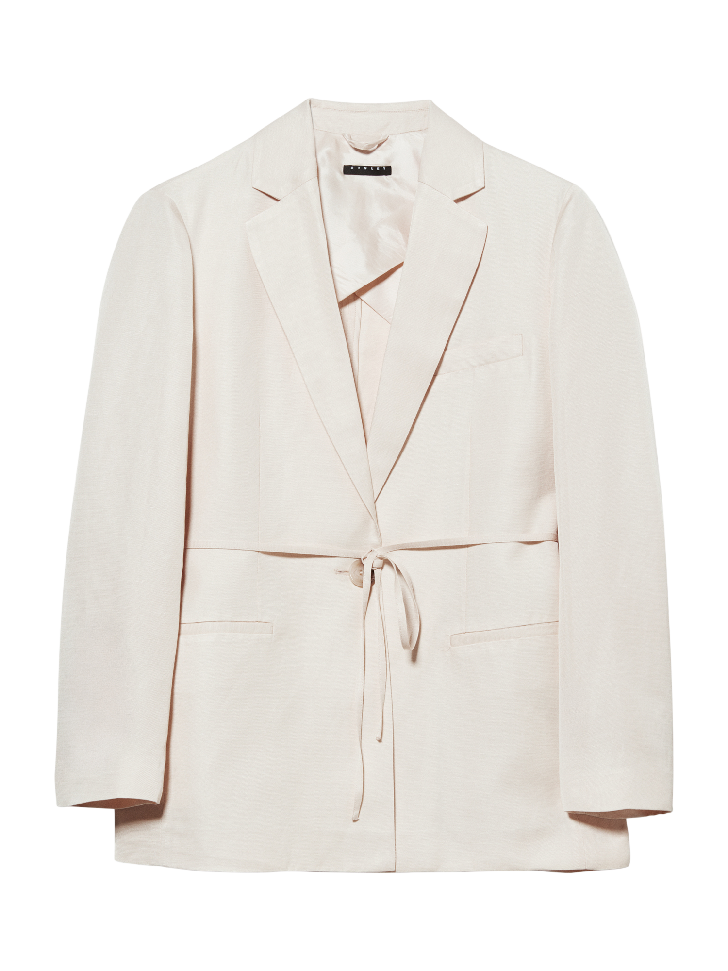Product image 5 of 5, which shows SISLEY Tie Belt Blazer, Beige, 8