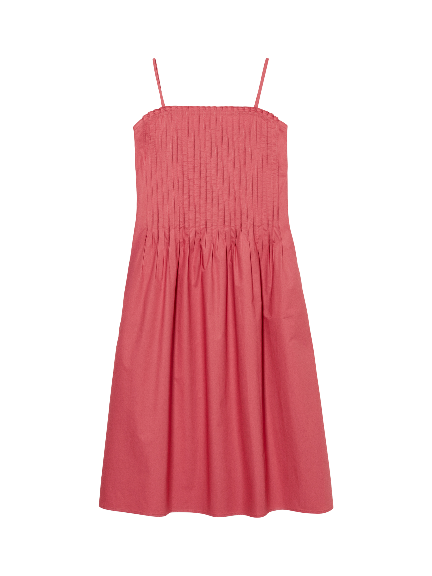 Product image 3 of 3, which shows SISLEY Crisscross Poplin Midi Dress, Red, 10