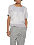 SISLEY Crew Neck Satin Top
