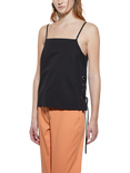SISLEY Lace Up Side Camisole Top, Black