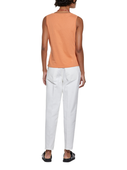 SISLEY V-Neck Jersey Vest Top, Orange - view 2, Orange