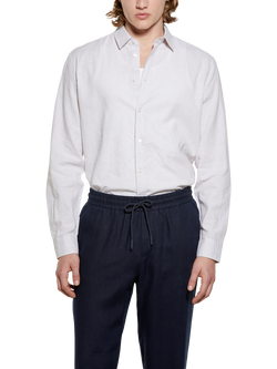 SISLEY Regular Fit Linen Shirt, Beige