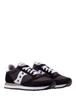 Saucony Jazz Original Lace Up Trainers, Black/White - view 2, Black/White
