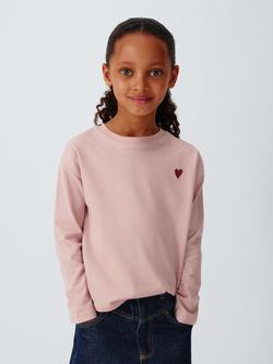 John Lewis Kids' Stripe/Polka Dot/Heart Long Sleeve Tops, Pack of 3, Multi - view 2, Multi