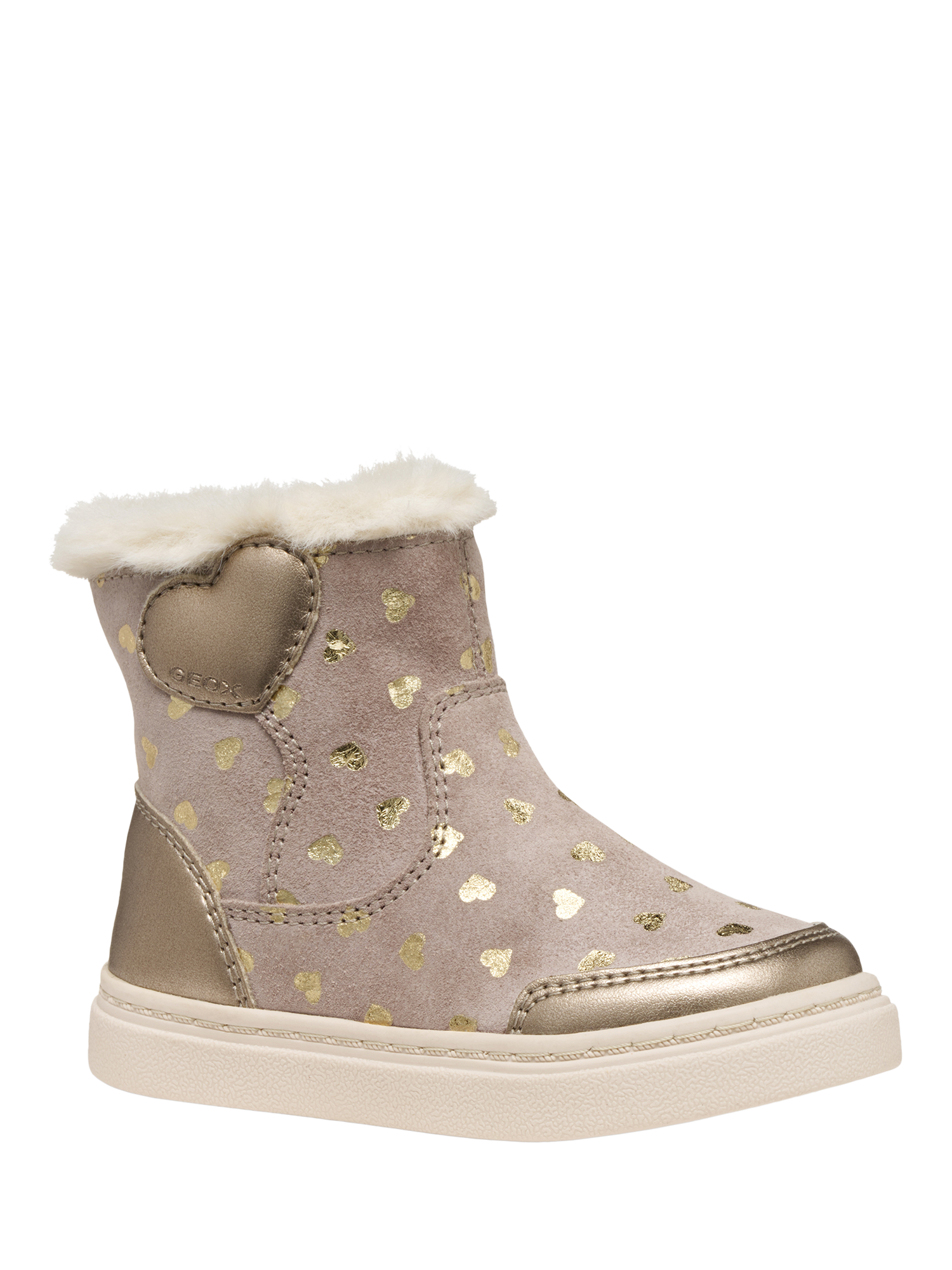 Product image 2 of 6, which shows Geox Kids' Nashik Suede Ankle Boots, Dark Beige, EU20