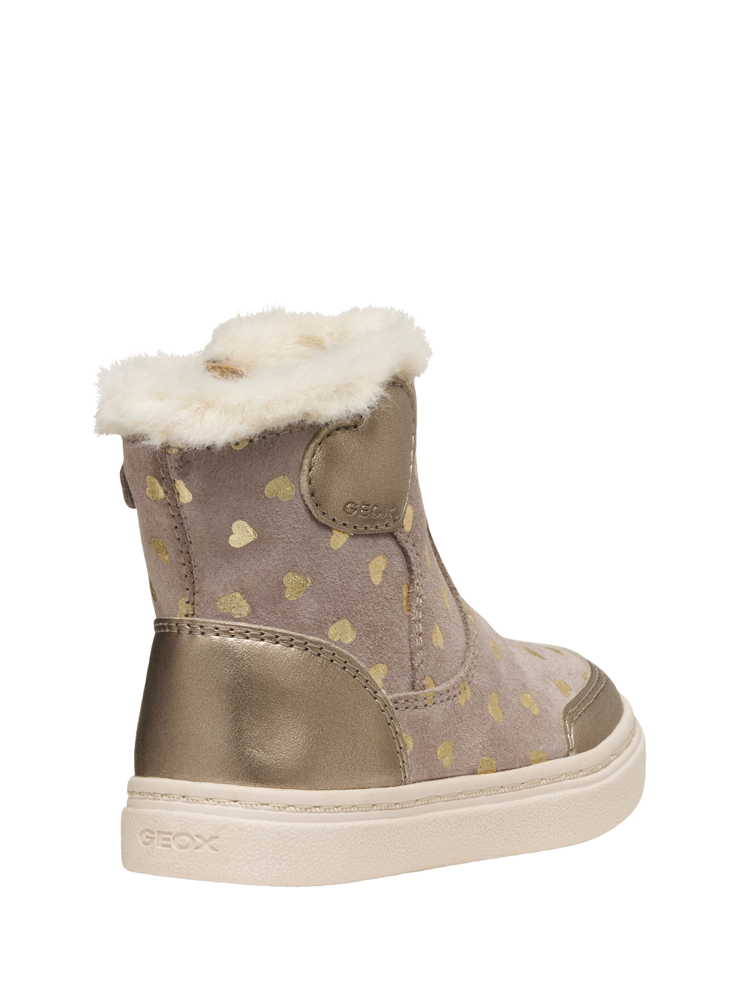 Product image 4 of 6, which shows Geox Kids' Nashik Suede Ankle Boots, Dark Beige, EU20