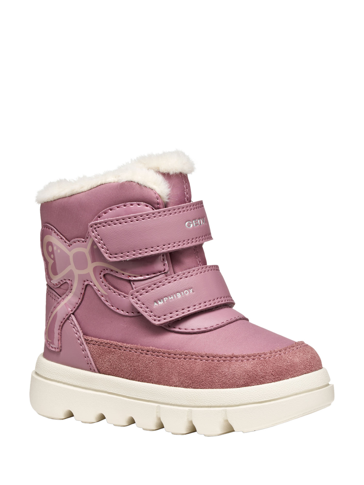 Geox Baby Willaboom ABX Waterproof Ankle Boots, Rose Smoke
