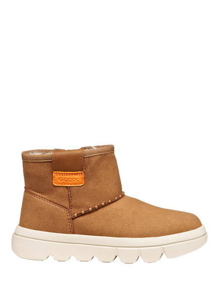 Geox Kids' Willaboom Zipped Ankle Boots, Whisky
