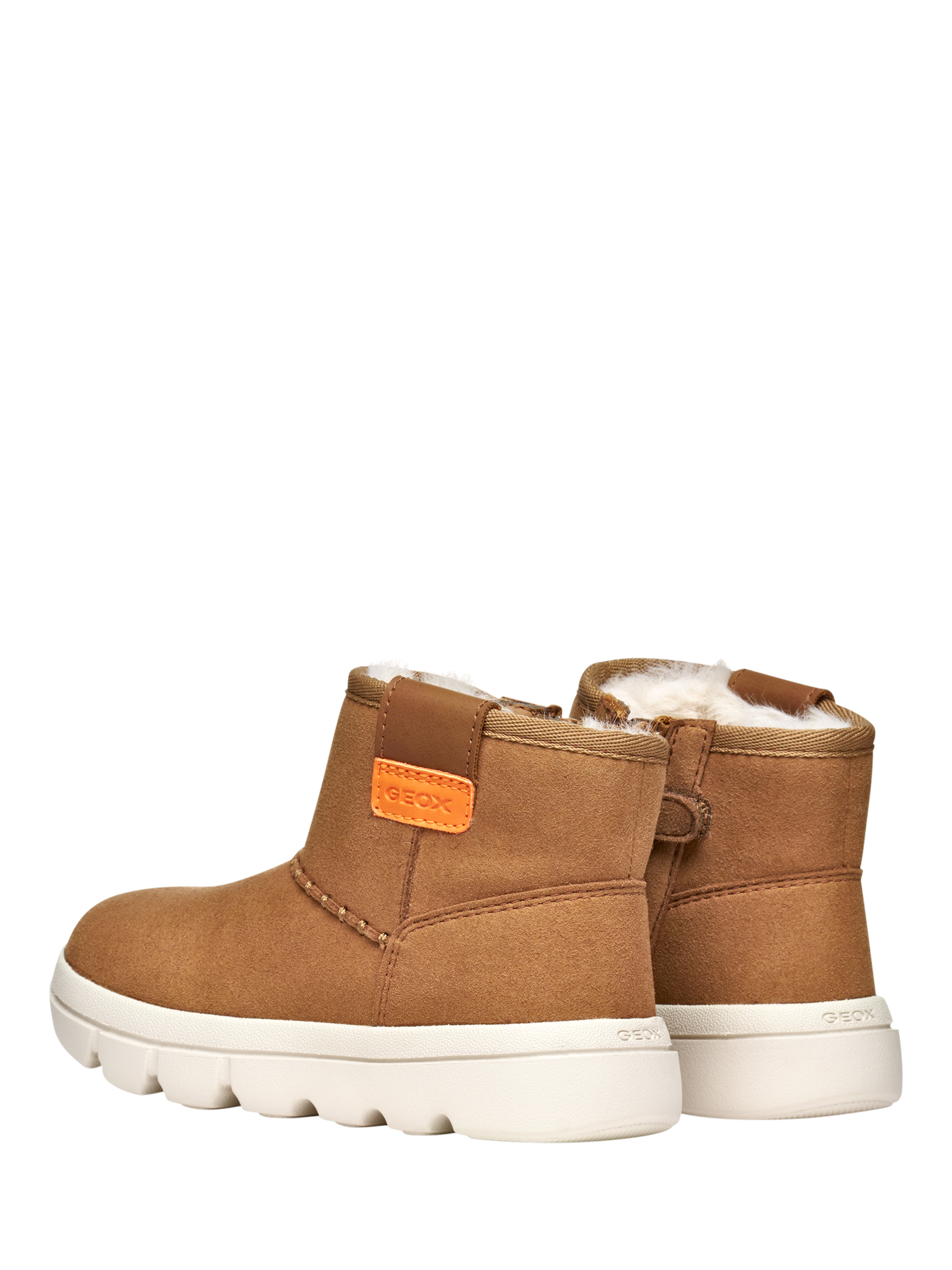 Product image 4 of 10, which shows Geox Kids' Willaboom Zipped Ankle Boots, Whisky, EU24