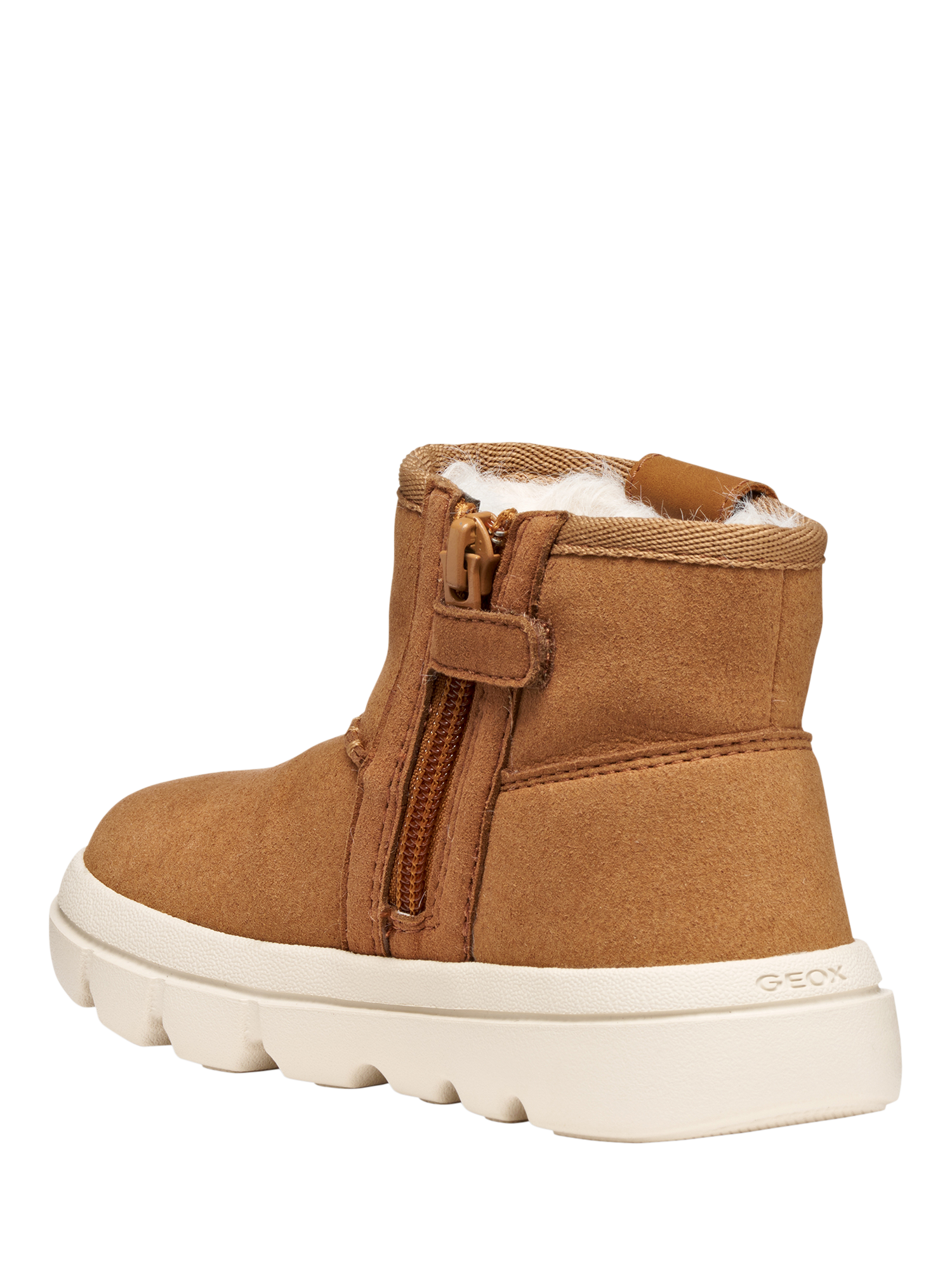 Product image 6 of 10, which shows Geox Kids' Willaboom Zipped Ankle Boots, Whisky, EU24