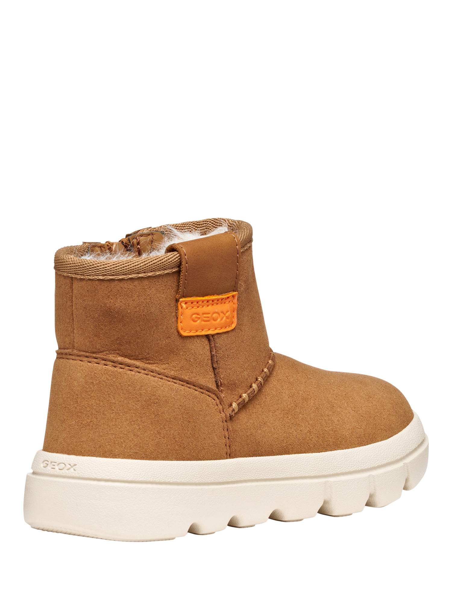Product image 7 of 10, which shows Geox Kids' Willaboom Zipped Ankle Boots, Whisky, EU24