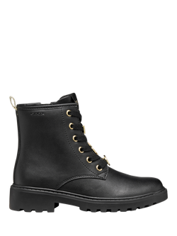 Geox x Warner Bros Kids' Harry Potter Lace Up Ankle Boots, Black, Black