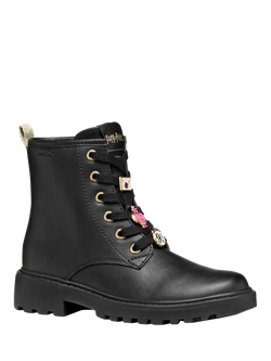 Geox x Warner Bros Kids' Harry Potter Lace Up Ankle Boots, Black - view 2, Black