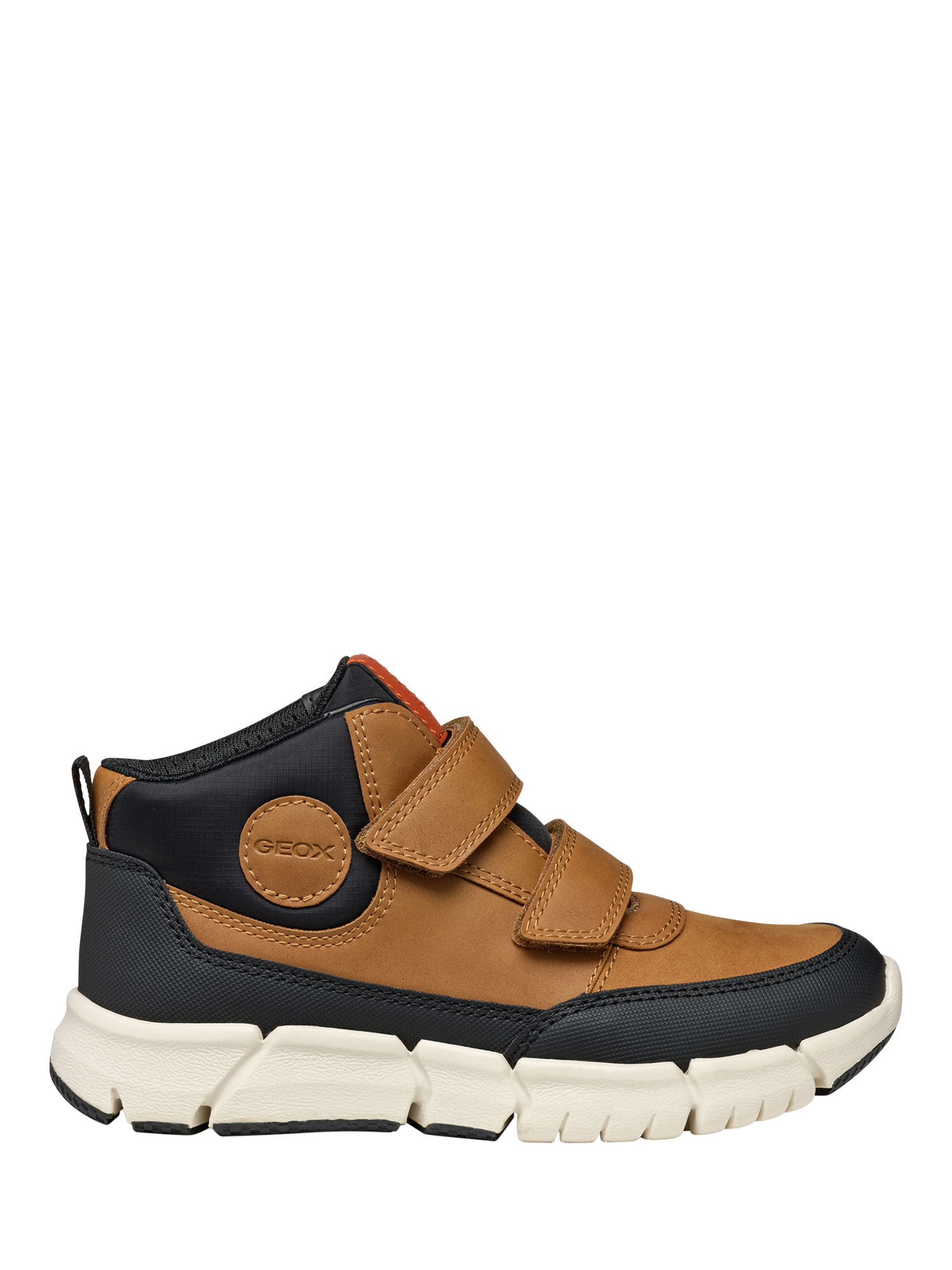 Product image 1 of 10, which shows Geox Kids' Flexyper Nubuck Leather Ankle Boots, Light Brown, EU34