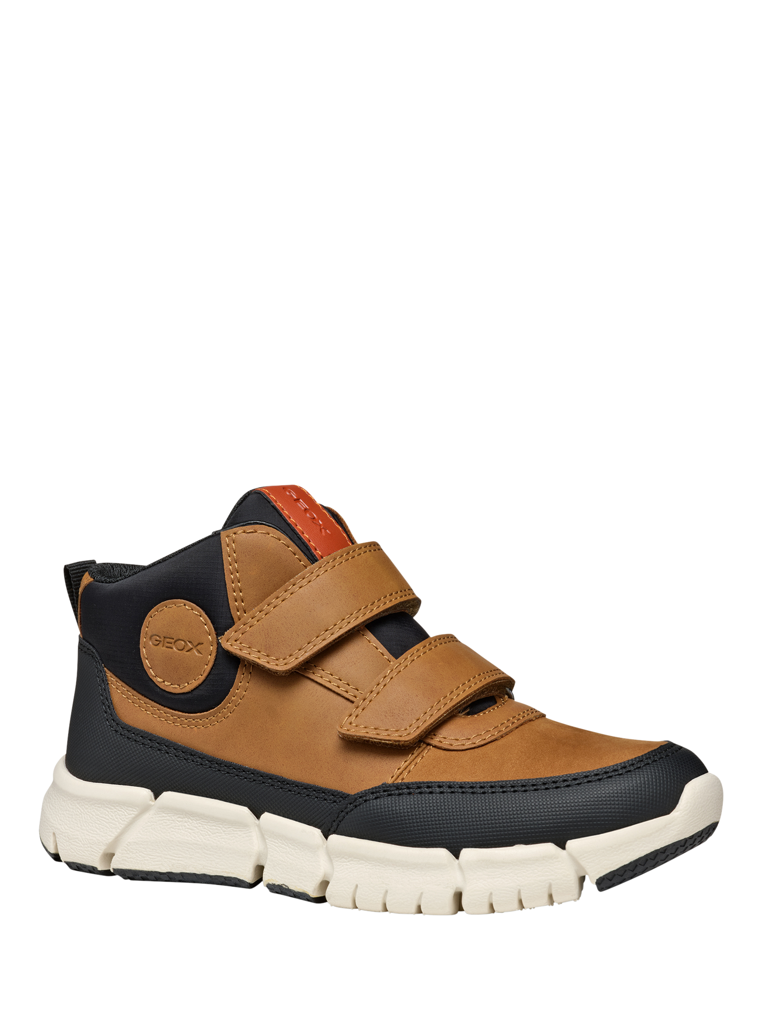 Product image 5 of 10, which shows Geox Kids' Flexyper Nubuck Leather Ankle Boots, Light Brown, EU34