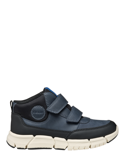 Geox Kids' Flexyper Nubuck Leather Ankle Boots, Navy, Navy