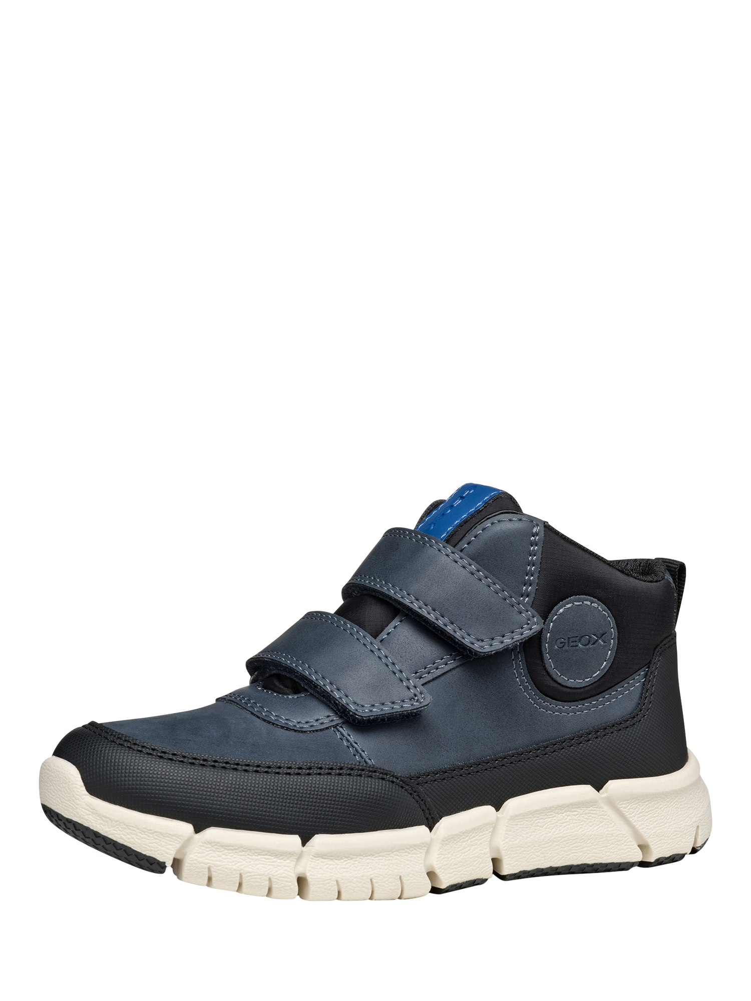 Product image 2 of 10, which shows Geox Kids' Flexyper Nubuck Leather Ankle Boots, Navy, EU38