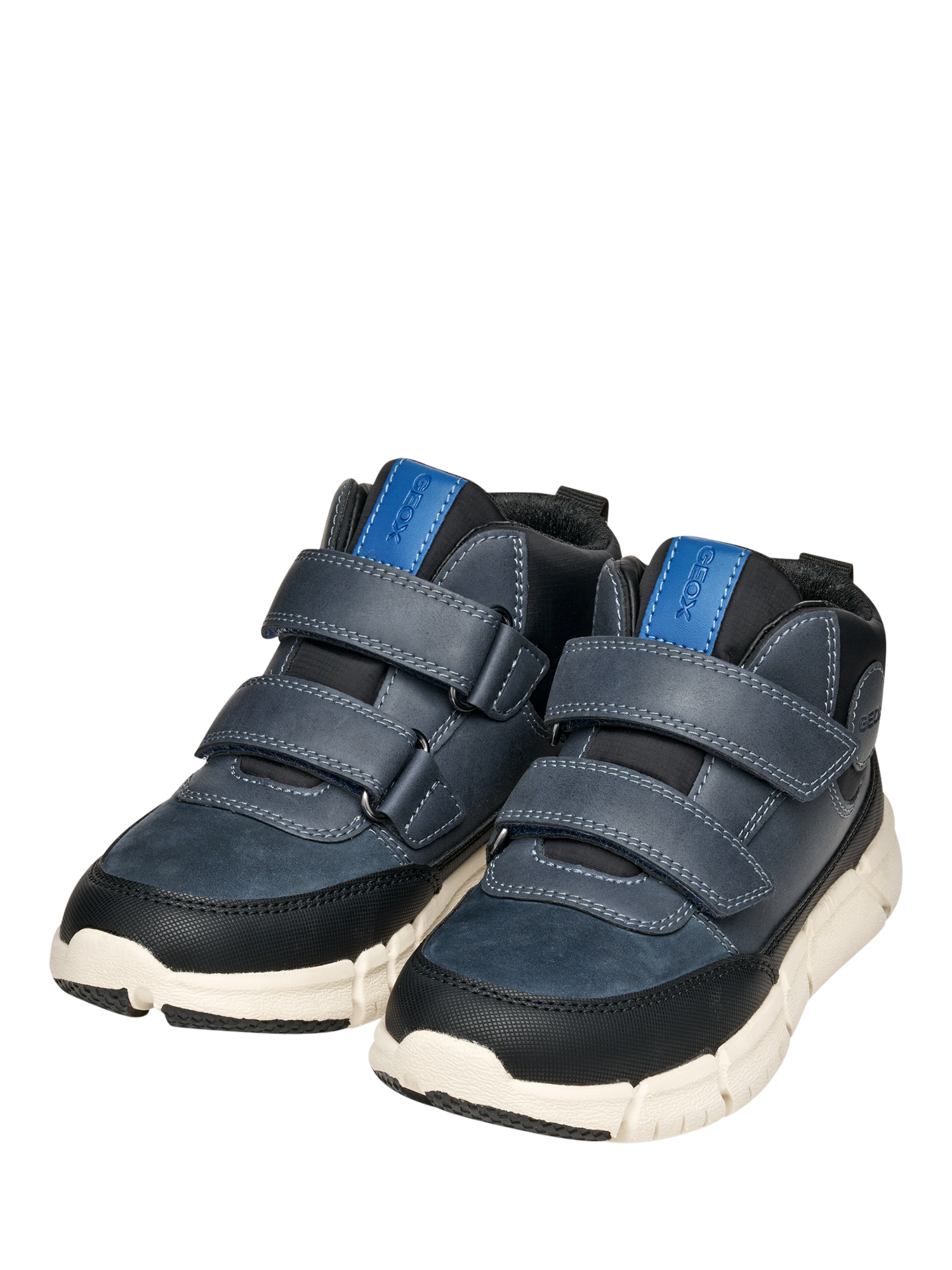Product image 3 of 10, which shows Geox Kids' Flexyper Nubuck Leather Ankle Boots, Navy, EU38