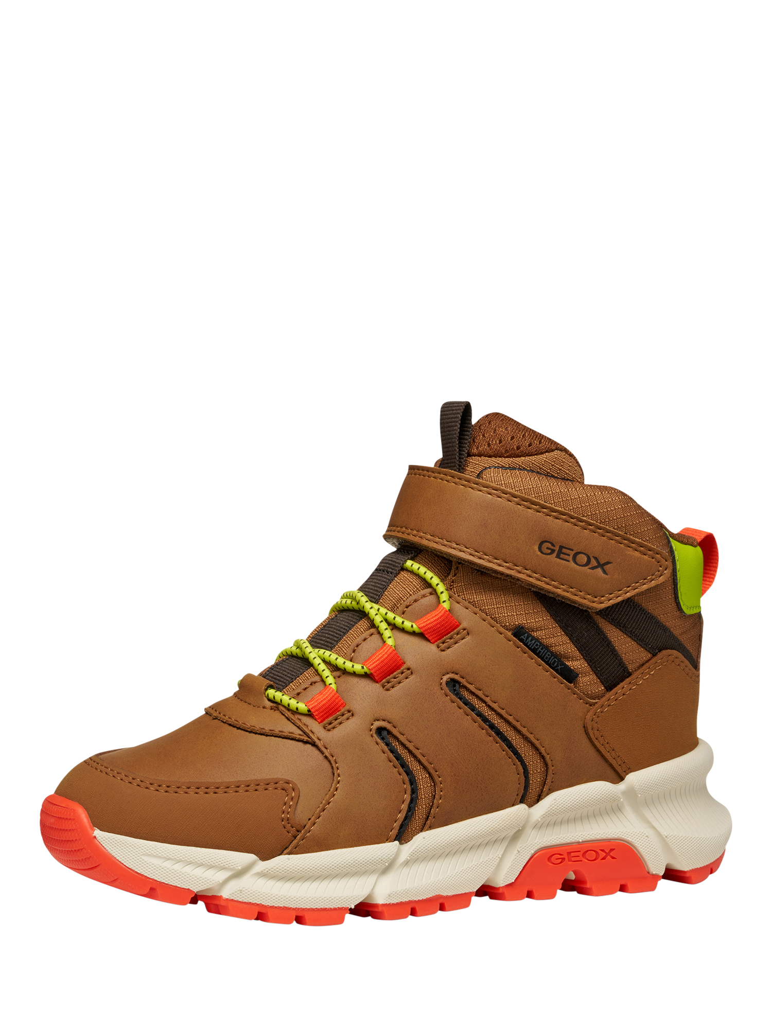 Product image 2 of 10, which shows Geox Kids' Flexyper Plus ABX Ankle Boots, Brown/Orange, EU28