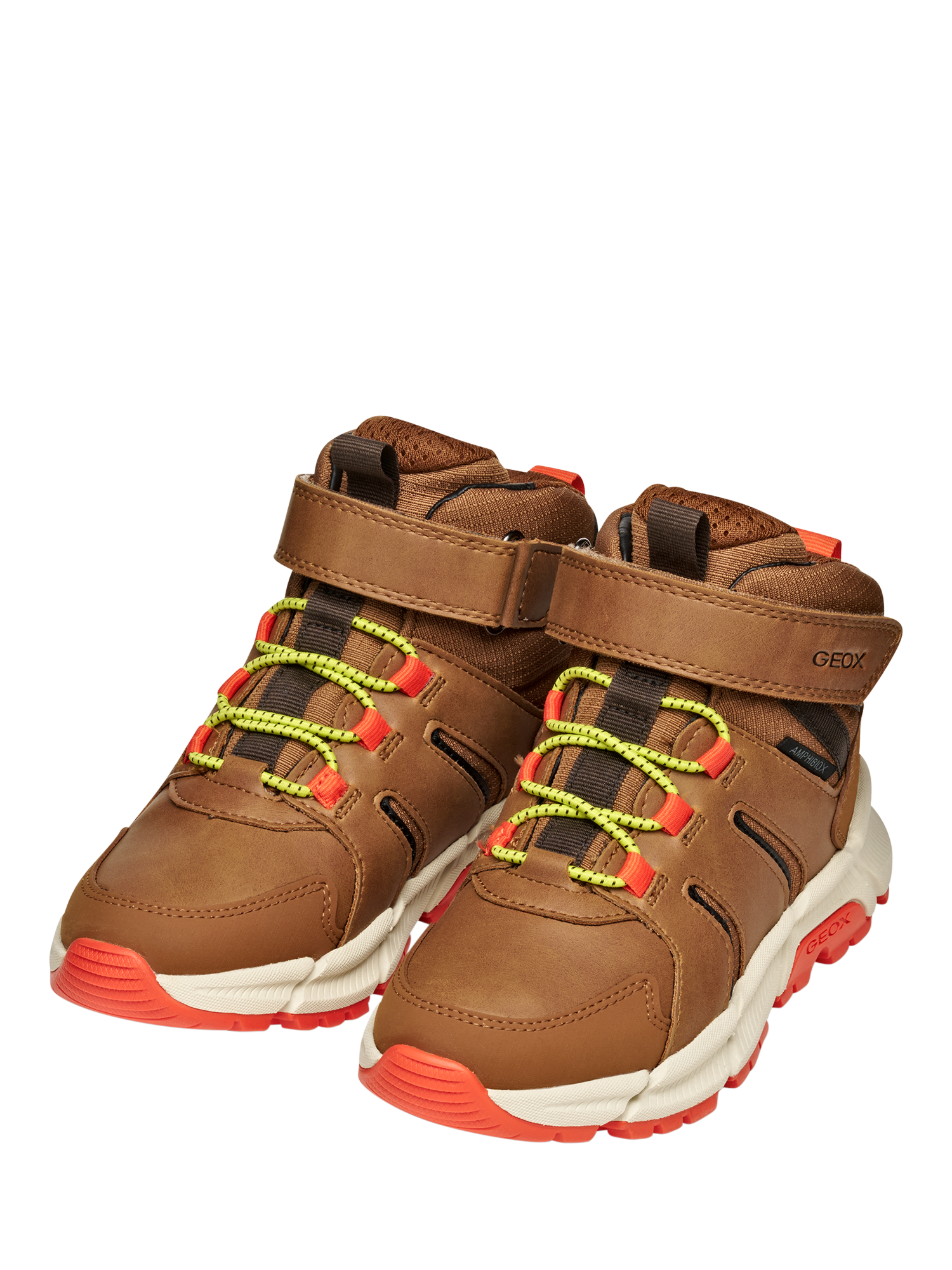 Product image 3 of 10, which shows Geox Kids' Flexyper Plus ABX Ankle Boots, Brown/Orange, EU28