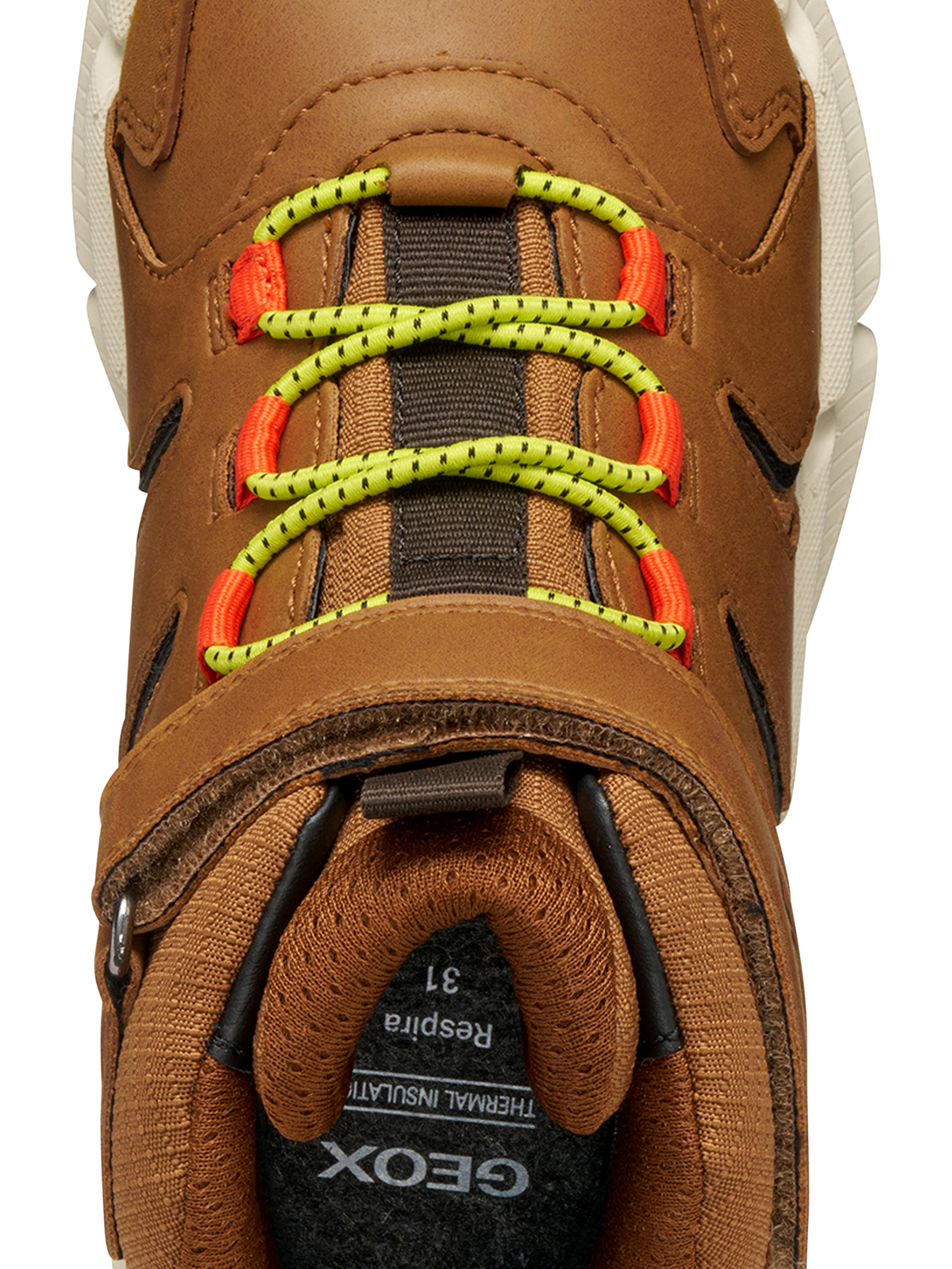 Product image 10 of 10, which shows Geox Kids' Flexyper Plus ABX Ankle Boots, Brown/Orange, EU28