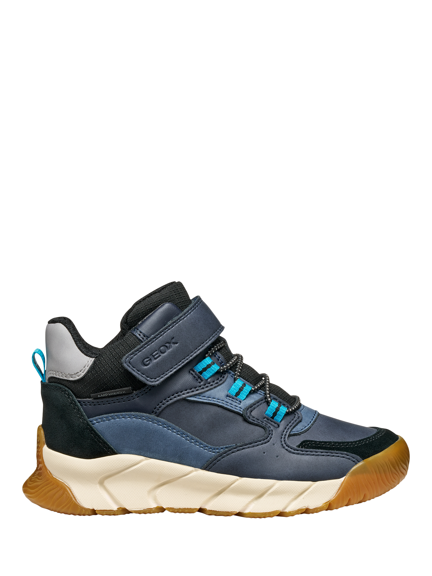 Product image 1 of 6, which shows Geox Kids' Flexyper Pro ABX Ankle Boots, Denim/Black, EU28