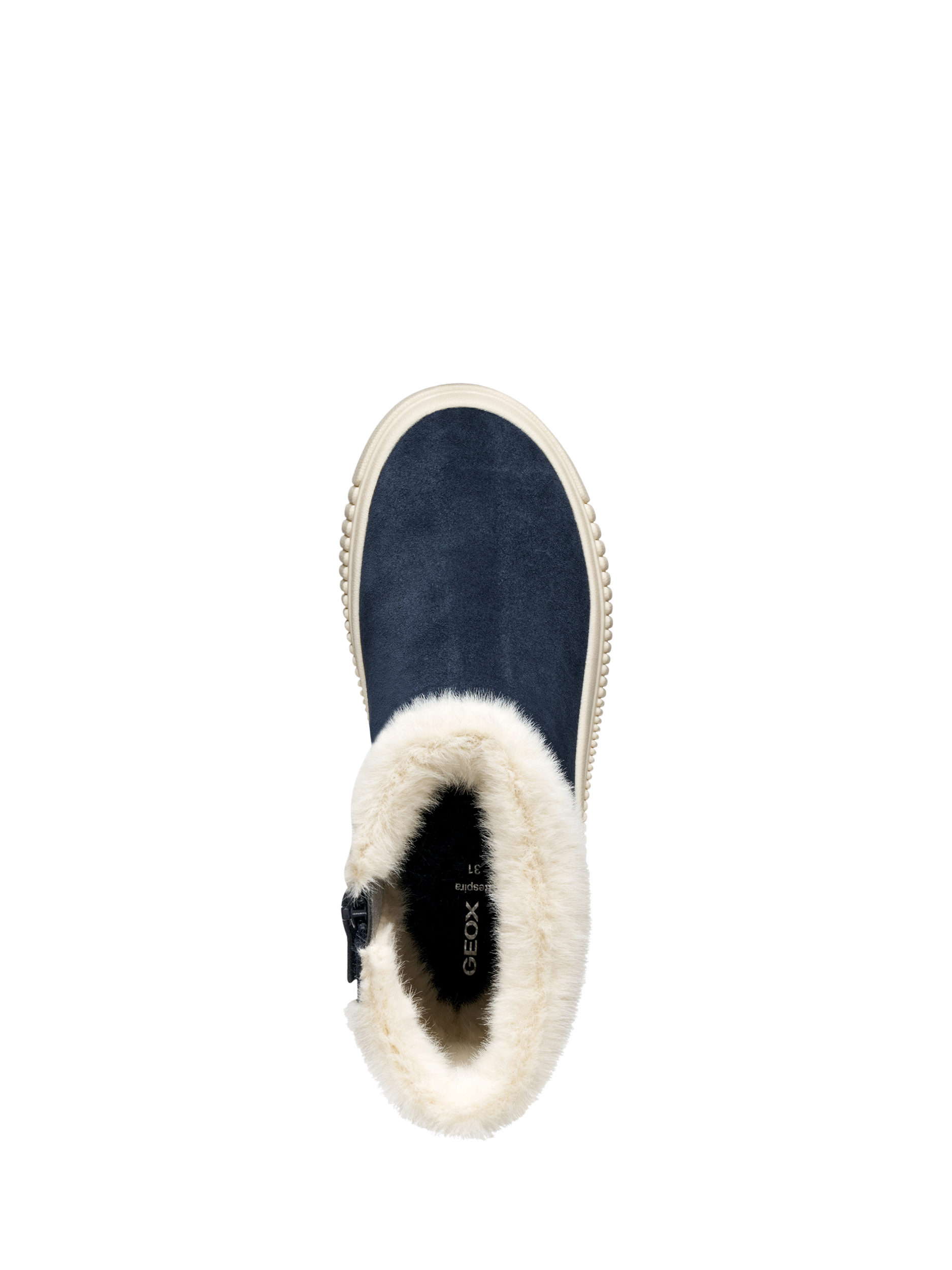 Product image 6 of 8, which shows Geox Kids' Laquinny Suede Boots, Navy, EU28