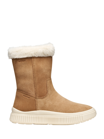 Geox Kids' Laquinny Suede Boots, Whisky