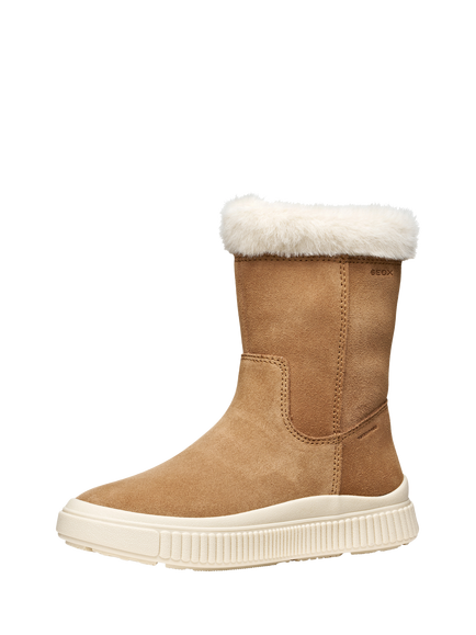 Geox Kids' Laquinny Suede Boots - view 2, Whisky