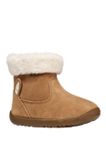 Geox Kids' Macchia Suede Faux Fur Boots, Whisky