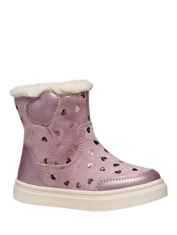 Geox Kids' Nashik Suede Ankle Boots - view 2, Rose Smoke