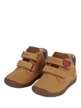 Geox Kids' Macchia Leather Adhesive Shoes, Biscuit