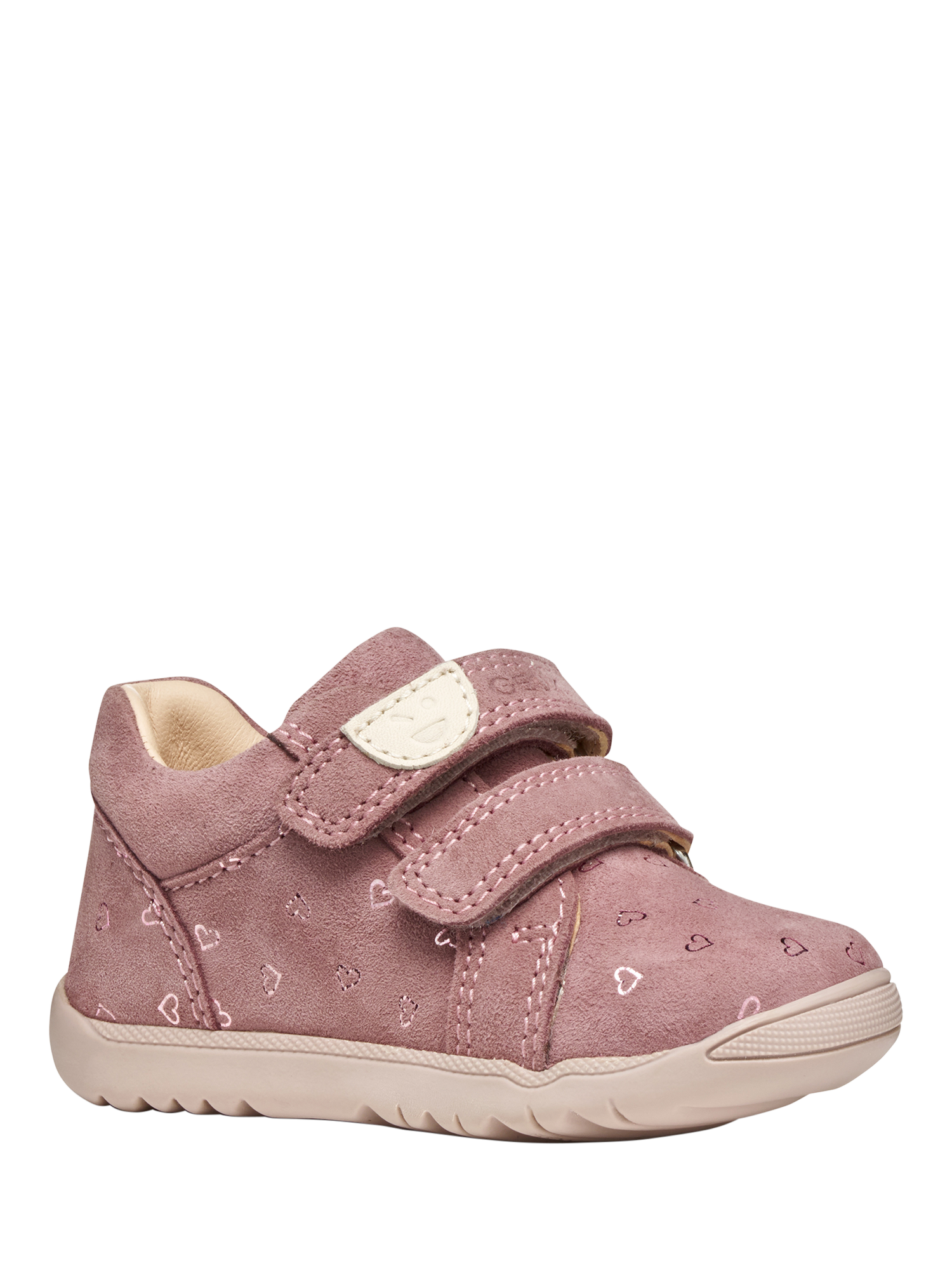 Product image 2 of 6, which shows Geox Kids' Macchia Suede Shoes, Rose, EU18