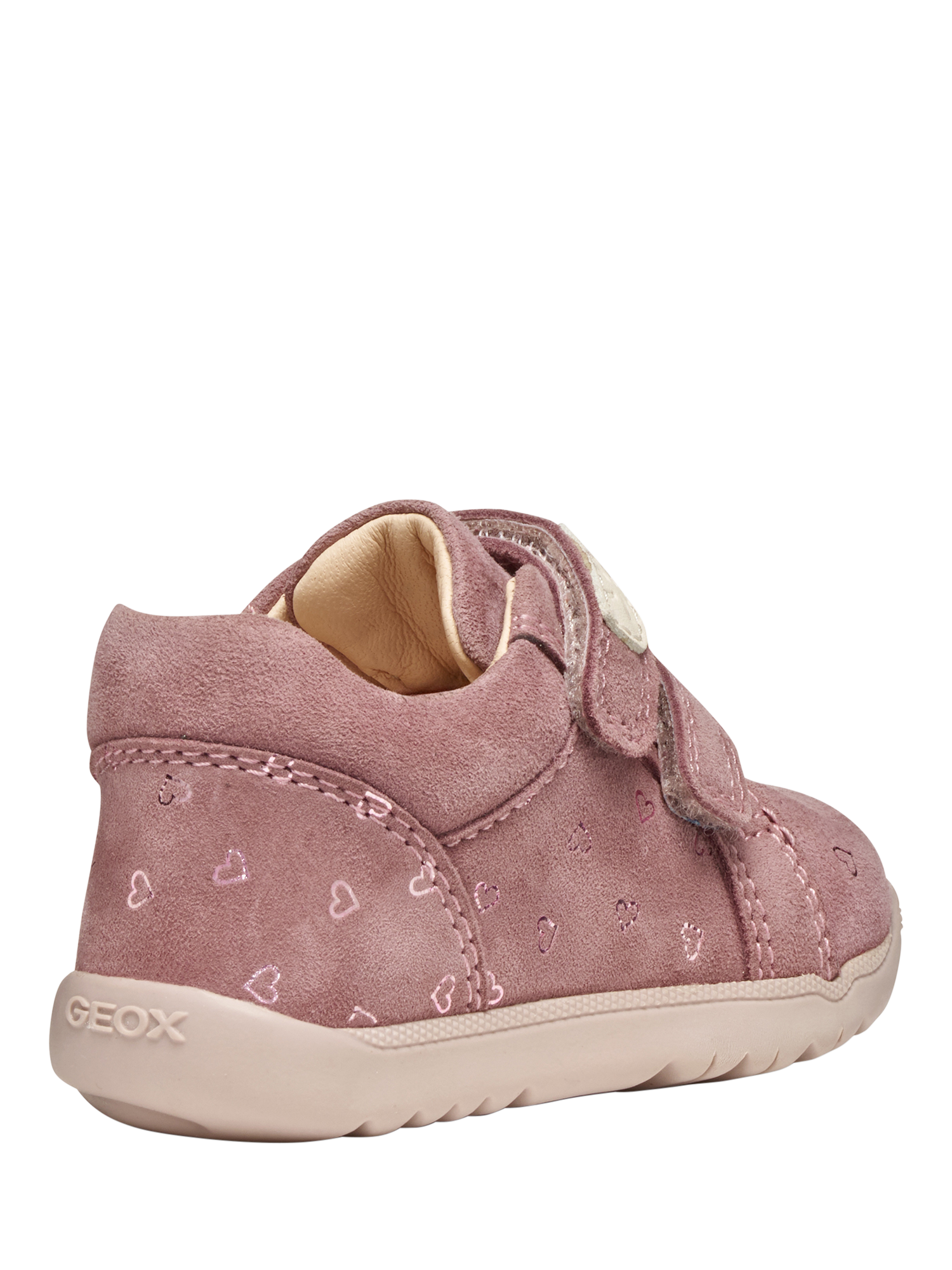 Product image 4 of 6, which shows Geox Kids' Macchia Suede Shoes, Rose, EU18