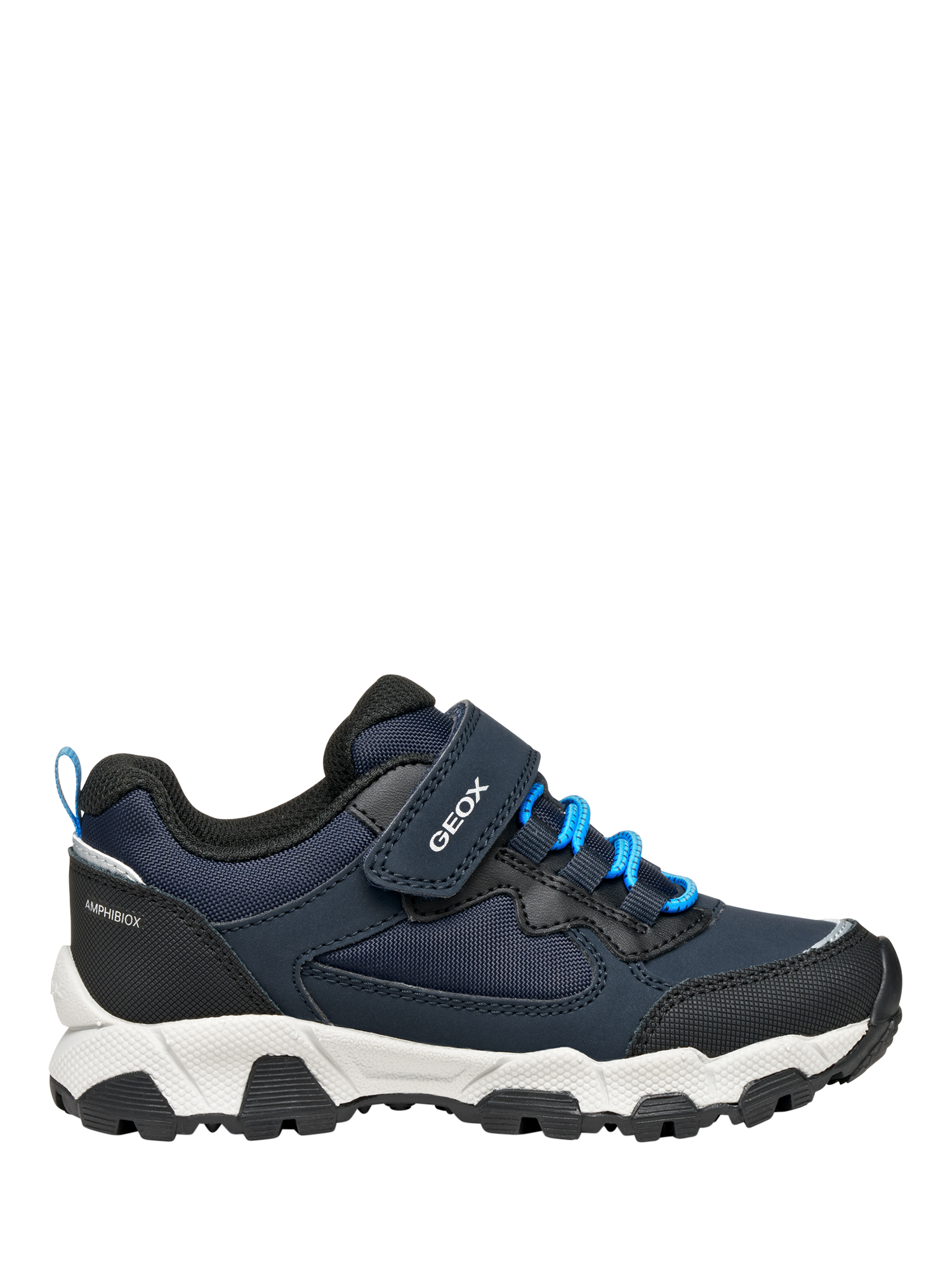 Product image 1 of 6, which shows Geox Kids' Magnetar ABX Low Cut Trainers, Navy/Sky, EU25
