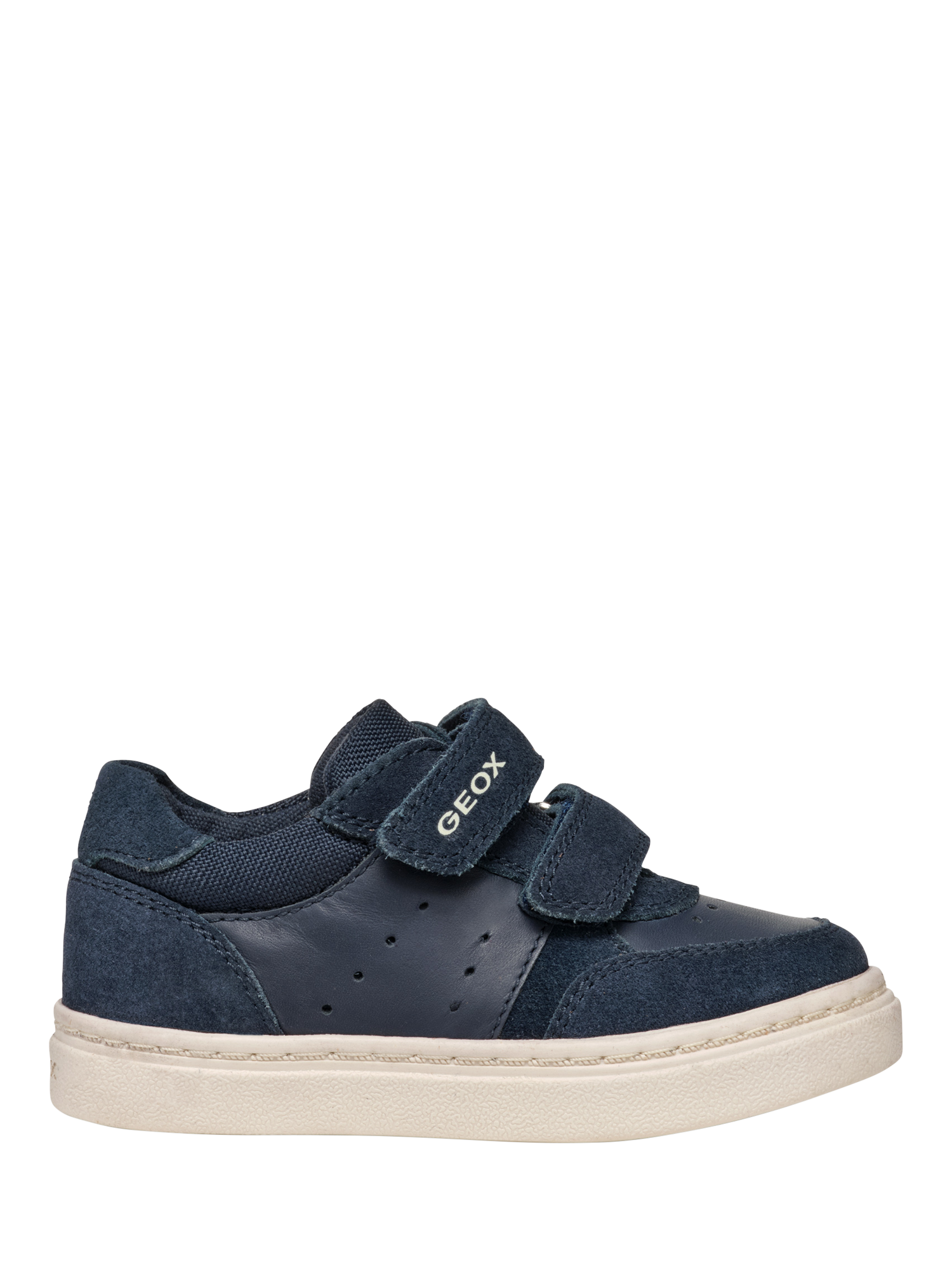 Product image 1 of 8, which shows Geox Kids' Nashik Suede Low Cut Trainers, Navy, EU20