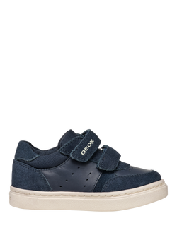 Geox Kids' Nashik Suede Low Cut Trainers, Navy, Navy