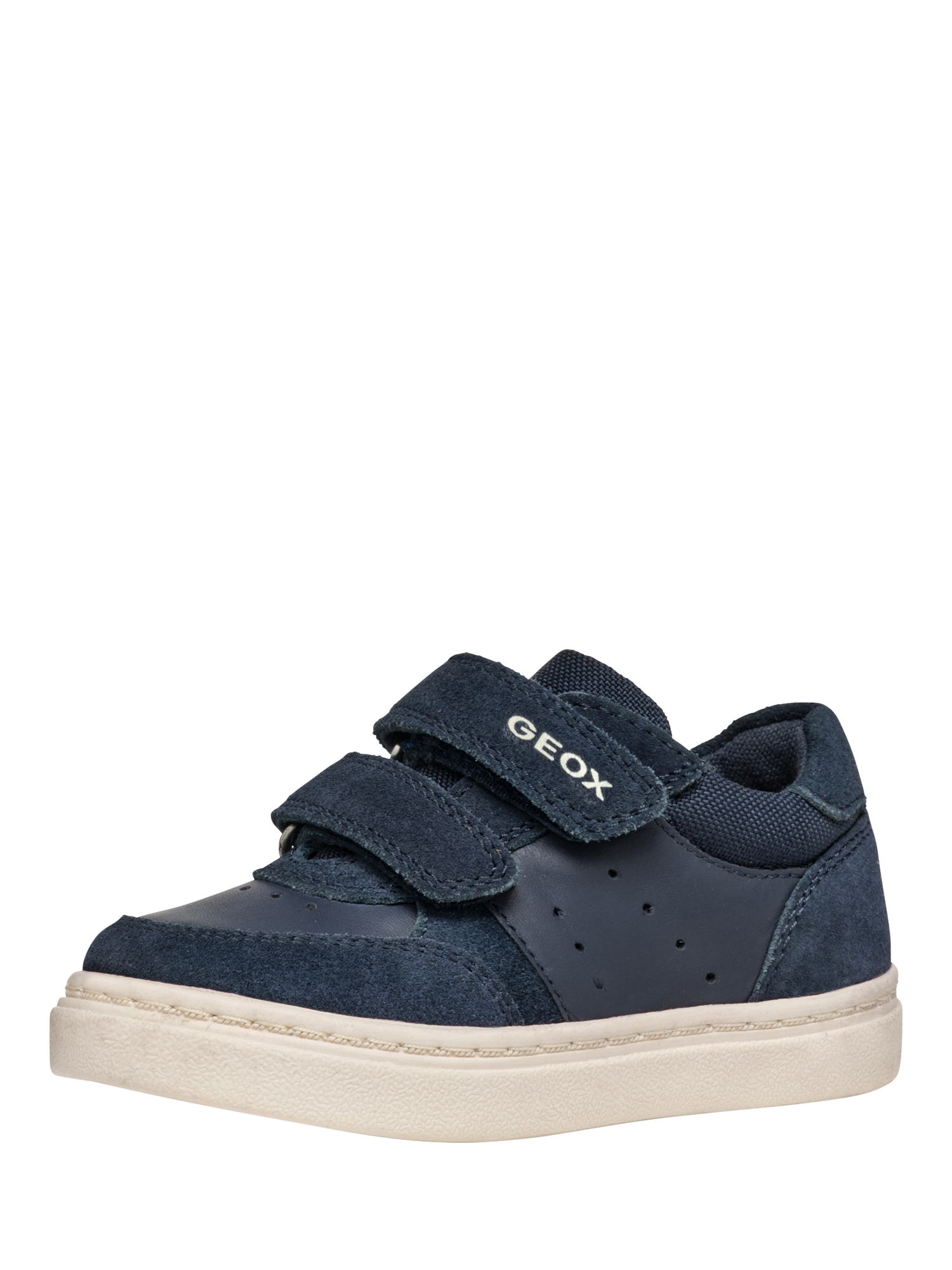 Product image 2 of 8, which shows Geox Kids' Nashik Suede Low Cut Trainers, Navy, EU20
