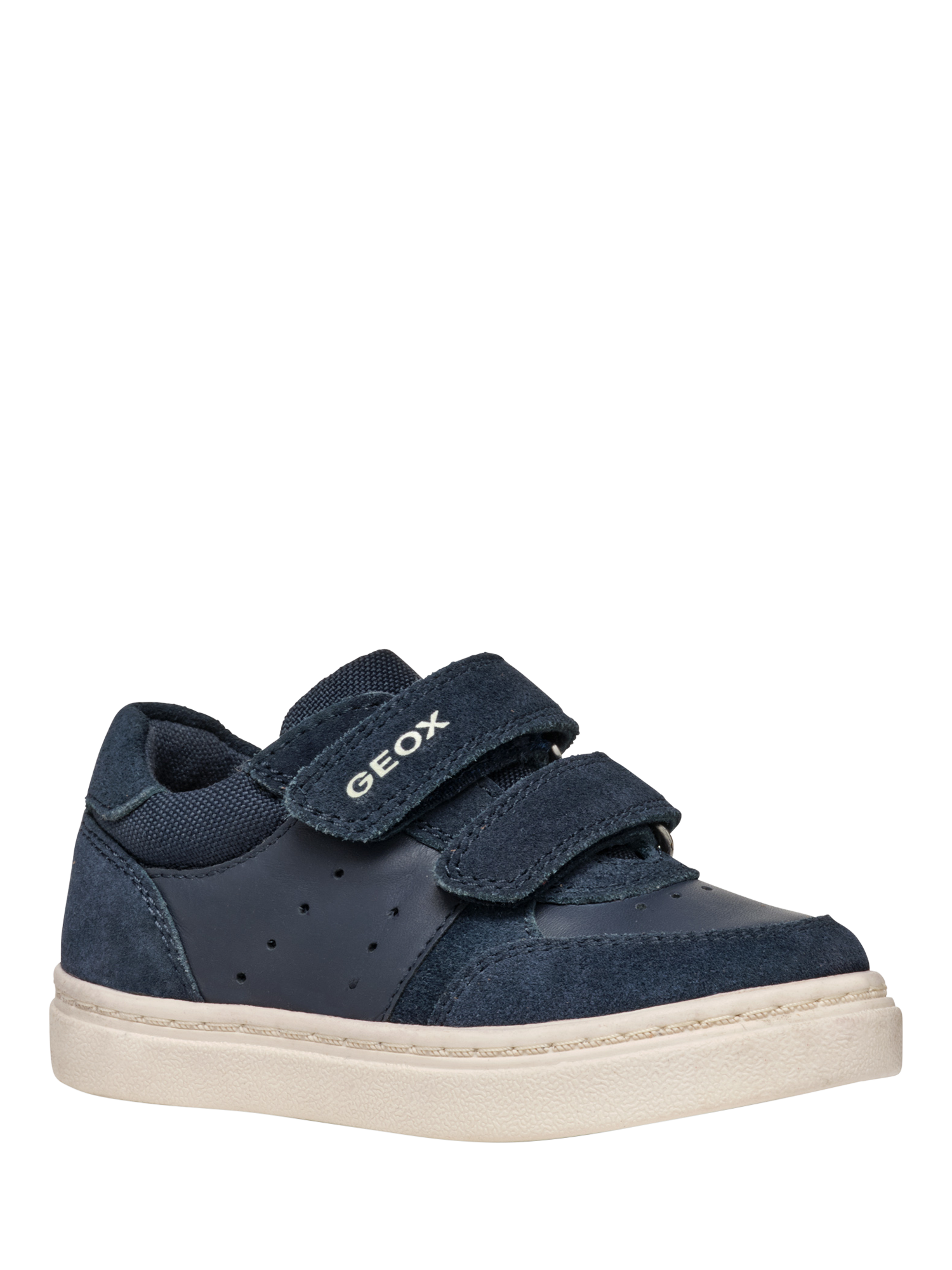Product image 3 of 8, which shows Geox Kids' Nashik Suede Low Cut Trainers, Navy, EU20