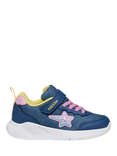 Geox Kids' Sprintye Low Cut Trainers, Avio/Pink