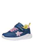Geox Kids' Sprintye Low Cut Trainers, Avio/Pink