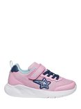 Geox Kids' Sprintye Low Cut Trainers, Pink/Avio