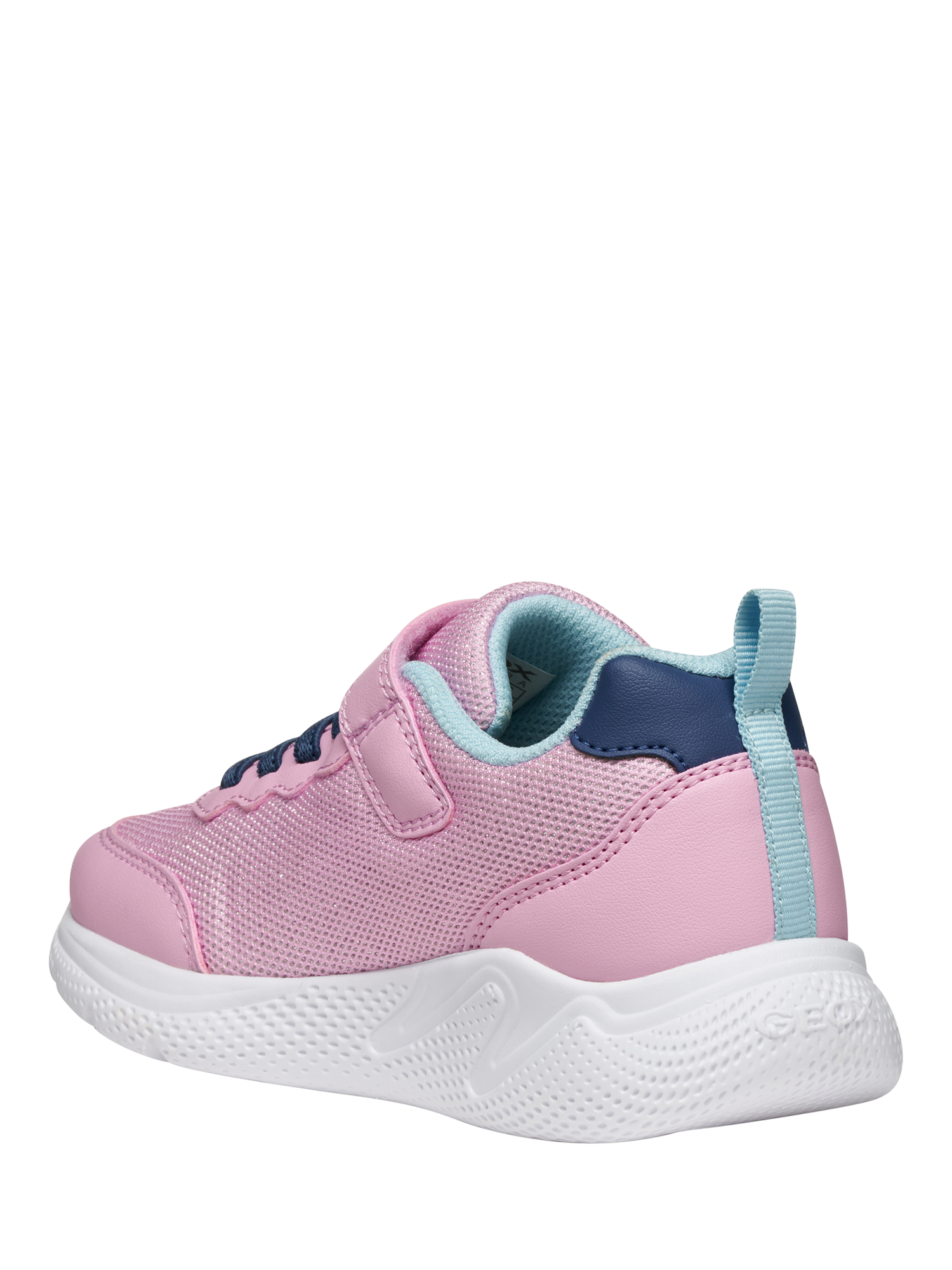 Product image 6 of 10, which shows Geox Kids' Sprintye Low Cut Trainers, Pink/Avio, EU32