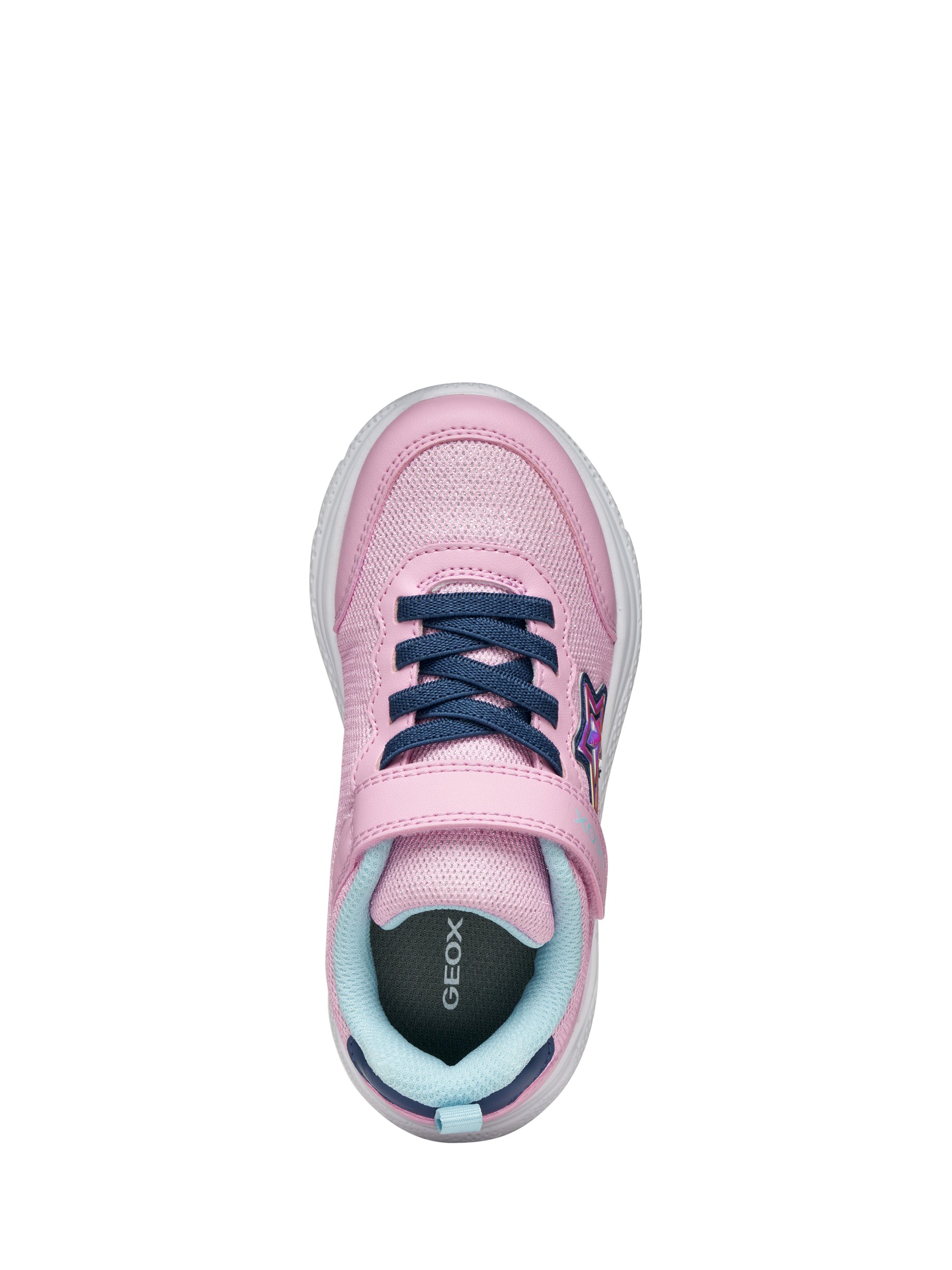 Product image 8 of 10, which shows Geox Kids' Sprintye Low Cut Trainers, Pink/Avio, EU32