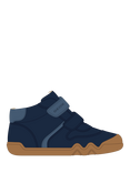 Geox Baby Steppieup Leather Low Cut Trainers, Navy/Avio