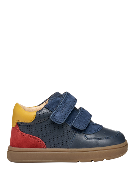 Geox Baby Biglia Trainers, Navy/Red, Navy/Red