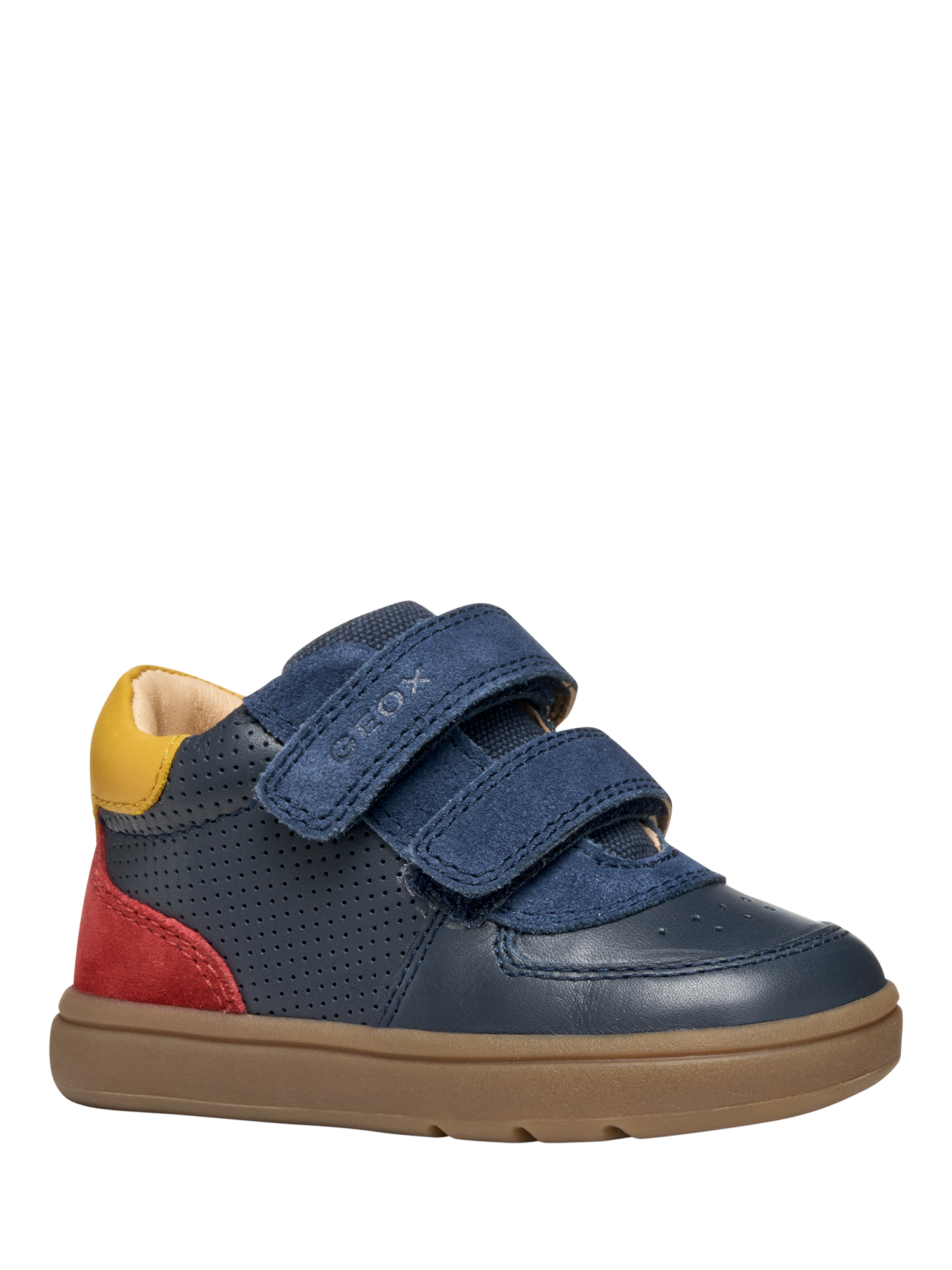 Product image 2 of 6, which shows Geox Baby Biglia Trainers, Navy/Red, EU18